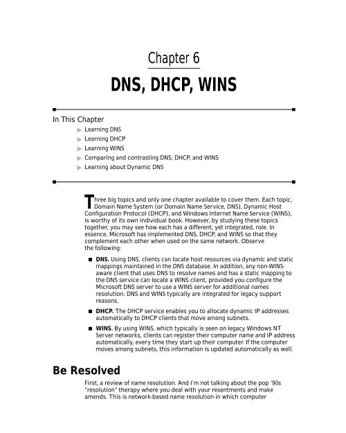 DNS, DHCP, WINS - Cisco Academy