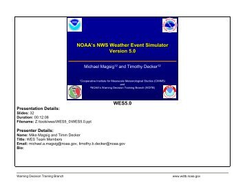 WES5.0 - Warning Decision Training Branch - NOAA