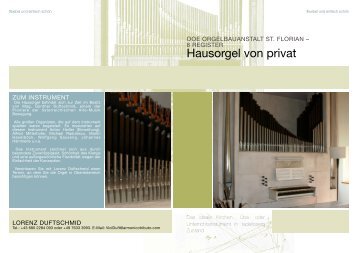 Hausorgel von privat - Armonico Tributo