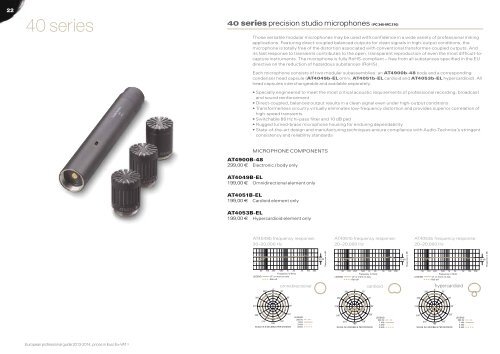 European Product Catalogue 2013 - Audio-Technica