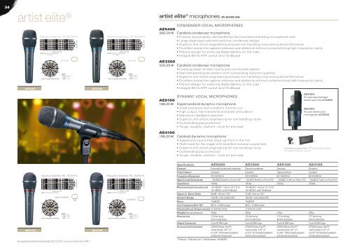 European Product Catalogue 2013 - Audio-Technica