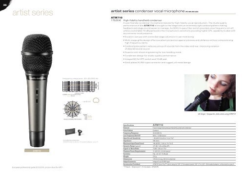 European Product Catalogue 2013 - Audio-Technica