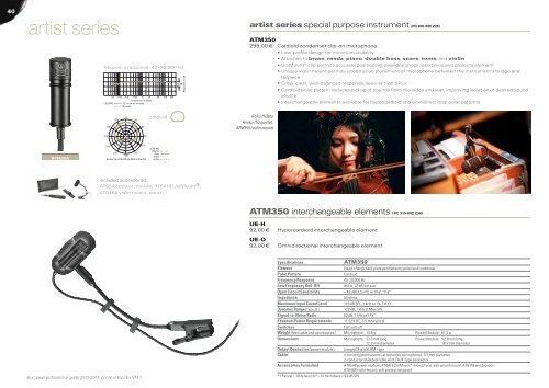 European Product Catalogue 2013 - Audio-Technica