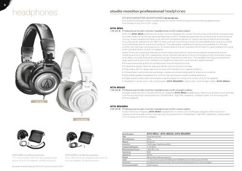 European Product Catalogue 2013 - Audio-Technica