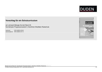 Vorschlag fÃ¼r ein Schulcurriculum