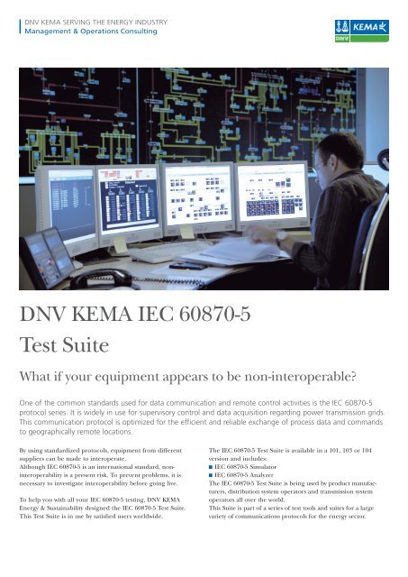 DNV KEMA IEC 60870-5 Test Suite