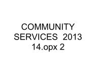 Community Services 2013 - 2014 - Sekhukhune District Municipality