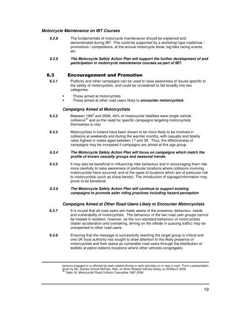 national motorcycle safety action plan 2010 Ã¢Â€Â“ 2014 - Right To Ride