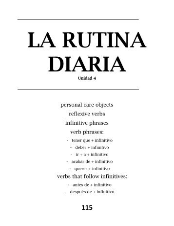 La rutina diaria