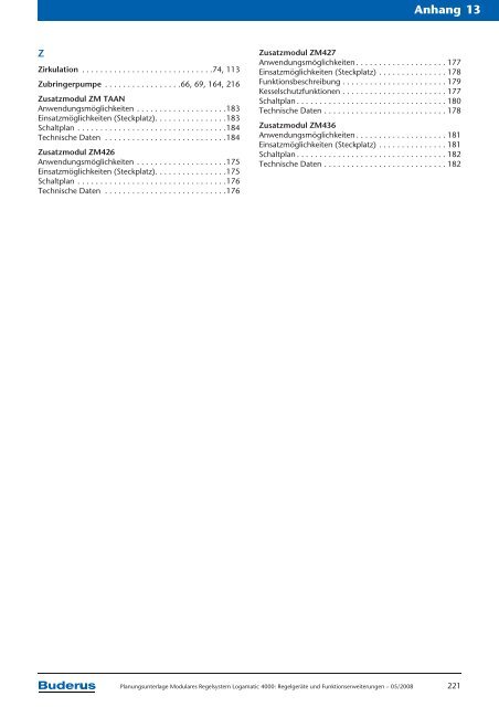 PU Logamatic screen - Buderus