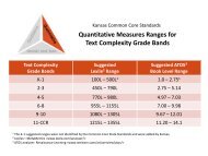 Quantitative Measures Ranges for Text Complexity Grade Bands