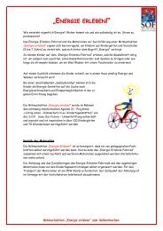 Informationsblatt zu Fahrrad und Materialien - Kinder tun was!
