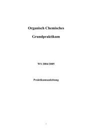 Organisch Chemisches Grundpraktikum - Organische Chemie