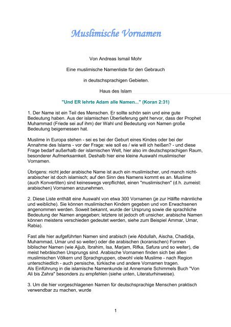 Muslimische Namen Weiblich Mit E Muslimische namen weiblich mit e