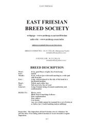 EAST FRIESIAN BREED SOCIETY