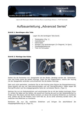 pdf: Aufbauanleitung Advanced Series - Spacewalk Telescopes