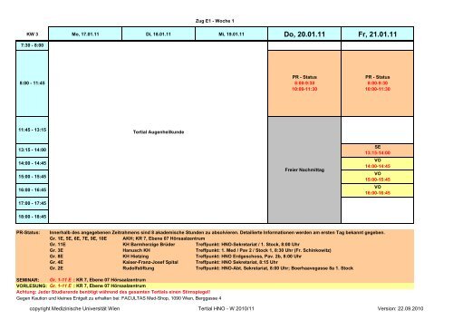 Stundenplan Zug E1.pdf - Medizinische Universität Wien