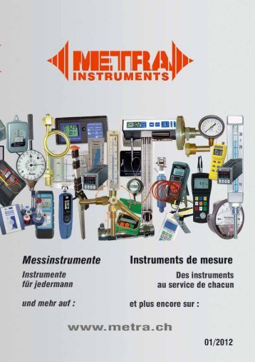 Catalogue pdf - Metra Instruments, instruments de mesure, matériel ...