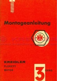 Montageanleitung Kreidler Florett 3 gang - Kreidler Original