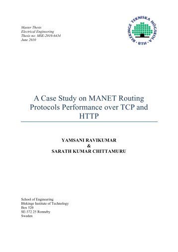 A Case Study on MANET Routing Protocols Performance over TCP ...