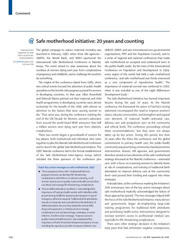 Safe motherhood initiative - Family Care International