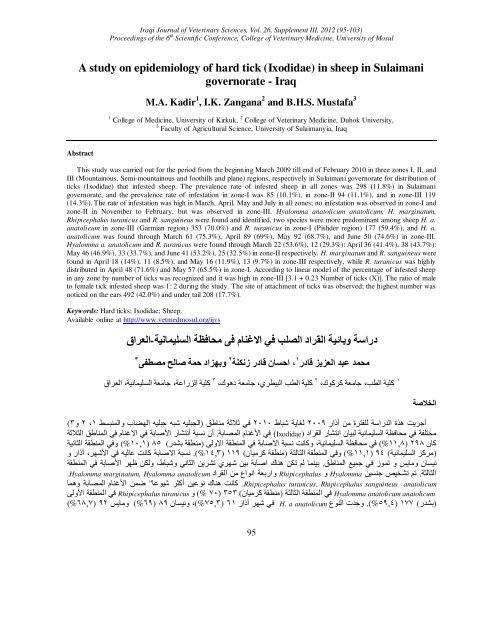 fulltext (pdf) - College of Veterinary Medicine, University of Mosul, Iraq