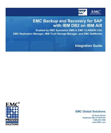 EMC Backup and Recovery for SAP with IBM DB2 on IBM AIX ...