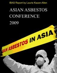 IBAS Report: Asian Asbestos Conference 2009 - International Ban ...