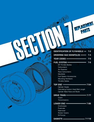 IDENTIFICATION OF FLYWHEELS 7-2 ORDERING ... - S&S Cycle