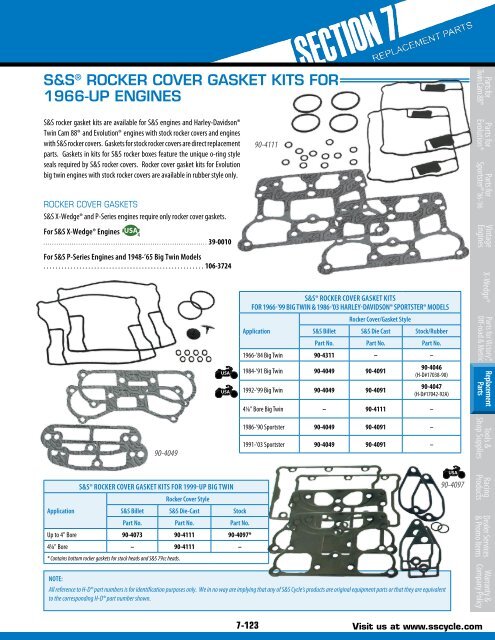 IDENTIFICATION OF FLYWHEELS 7-2 ORDERING ... - S&S Cycle