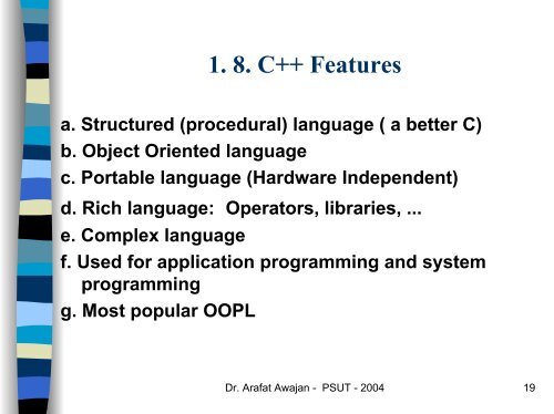 C++ Programming Language - Princess Sumaya University for ...