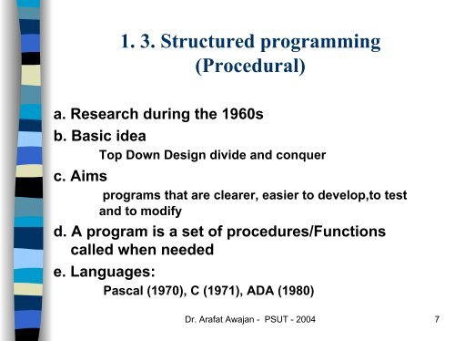 C++ Programming Language - Princess Sumaya University for ...