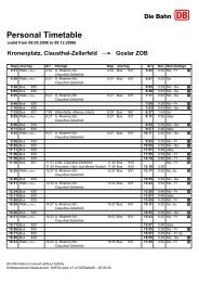bus timetable from Clausthal-Zellerfeld to Goslar