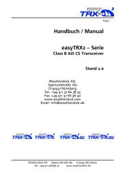 Handbuch / Manual easyTRX2 â Serie - Weatherdock AG