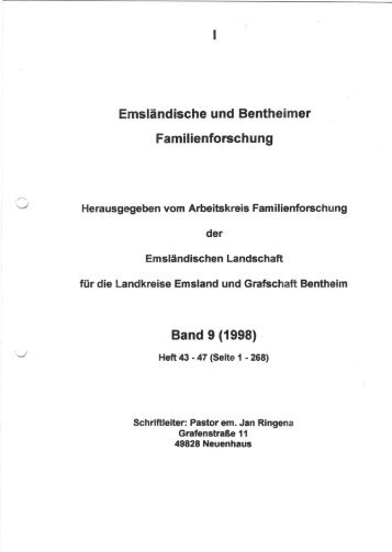 Gesamtregister - Arbeitskreis Familienforschung der Emsländischen ...