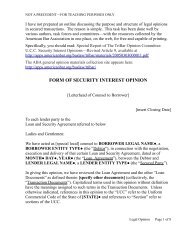 Security Interest Legal Opinion - uccstuff