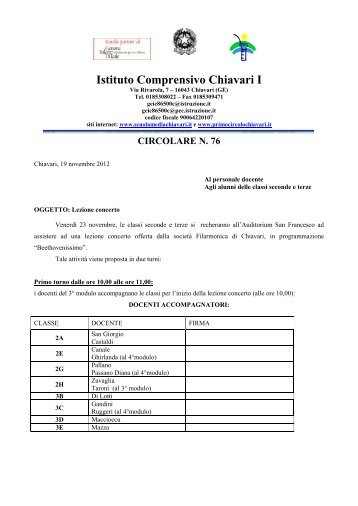 Istituto Comprensivo Chiavari I - Scuolamediachiavari.it