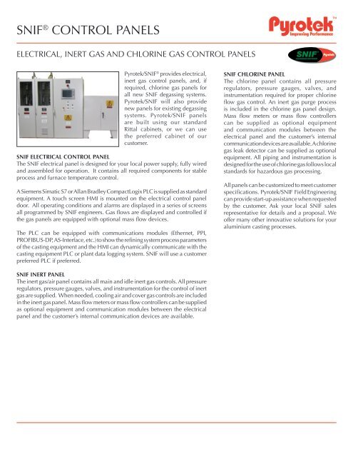 Snifa Control Panels English Letter Pyrotek