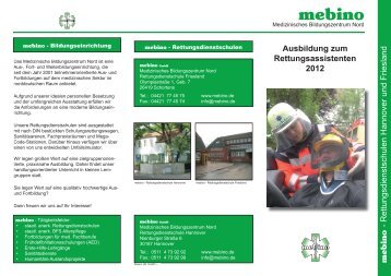 Ausbildung zum Rettungsassistenten 2012 - Mebino