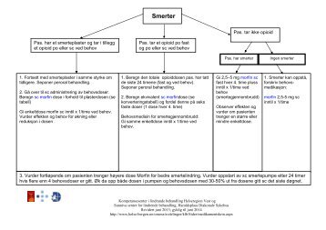 Behandlingsalgoritme smerter - Helse Bergen