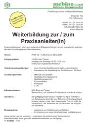 Weiterbildung zur / zum Praxisanleiter(in) - Mebino