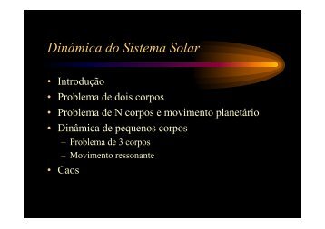 DinÃ¢mica do Sistema Solar