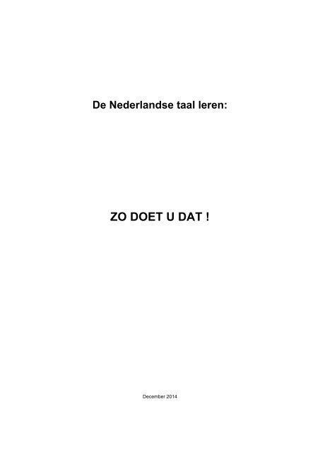 Nederlands leren 2014