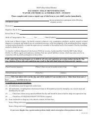 Student Field Trip Medical Authorization Form - Mill Valley School ...