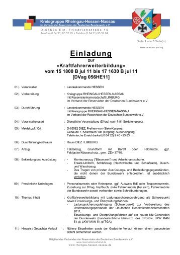 Ausschreibung - Reservistenkameradschaft Limburg