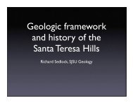 Geologic framework and history of the Santa Teresa Hills