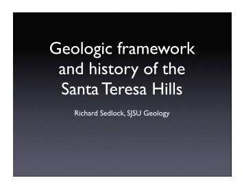 Geologic framework and history of the Santa Teresa Hills