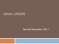 TRECMandatory Legal Update November 2011 - Texas Real Estate ...