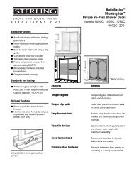 Bath Basicsâ¢ Showerglideâ¢ Deluxe By-Pass Shower Doors - Sterling