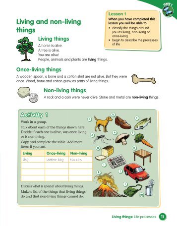 Living and non-living things - Macmillan